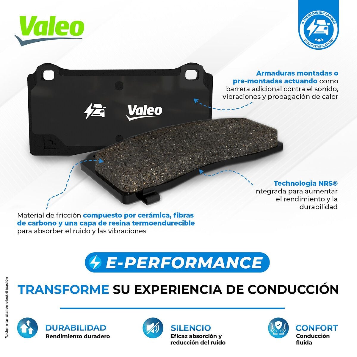 Jogo de 4 pastilhas de travão VALEO ref. 610350